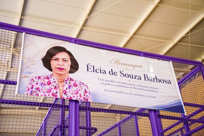 O CMEI homenageia a professora Élcia de Souza Barbosa, reconhecida pela contribuição à educação em Alagoas e pela dedicação às crianças e à escola. Foto: Mel Cleto/Ascom Semed