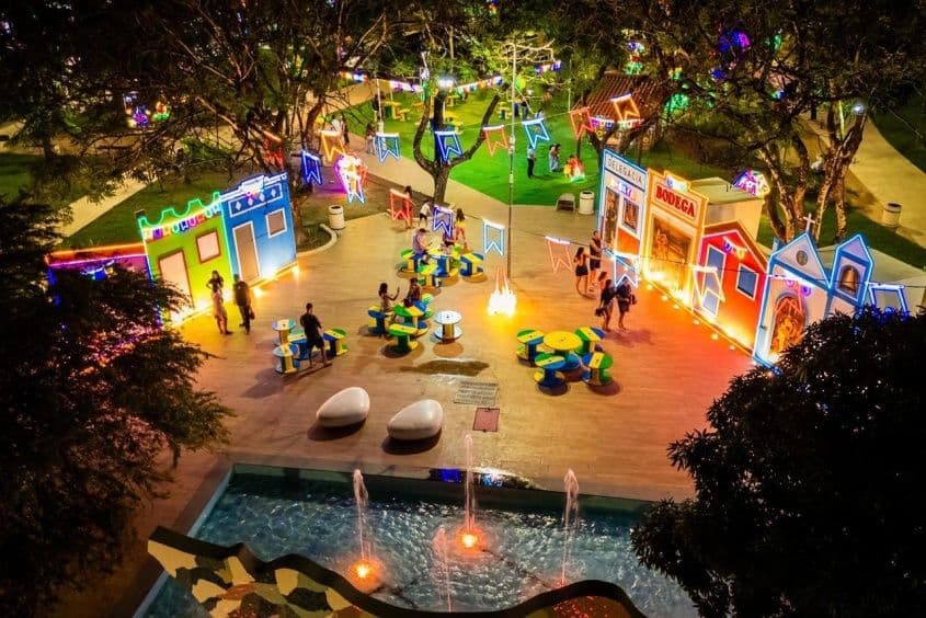 Vila junina no Parque do Centenário é mais um atrativo para maceioenses e turistas. Foto: Secom Maceió