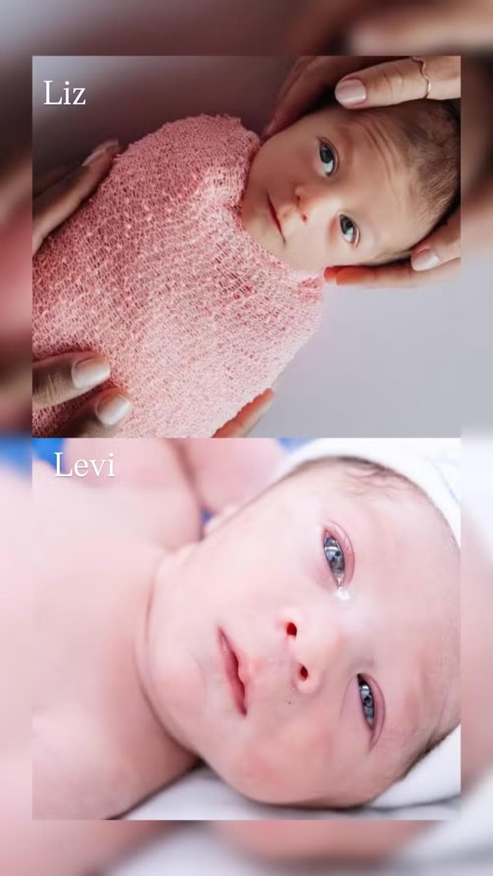 Lore Improta compara Liz e Levi, seus filhos com Léo Santana — Foto: Reprodução/Instagram