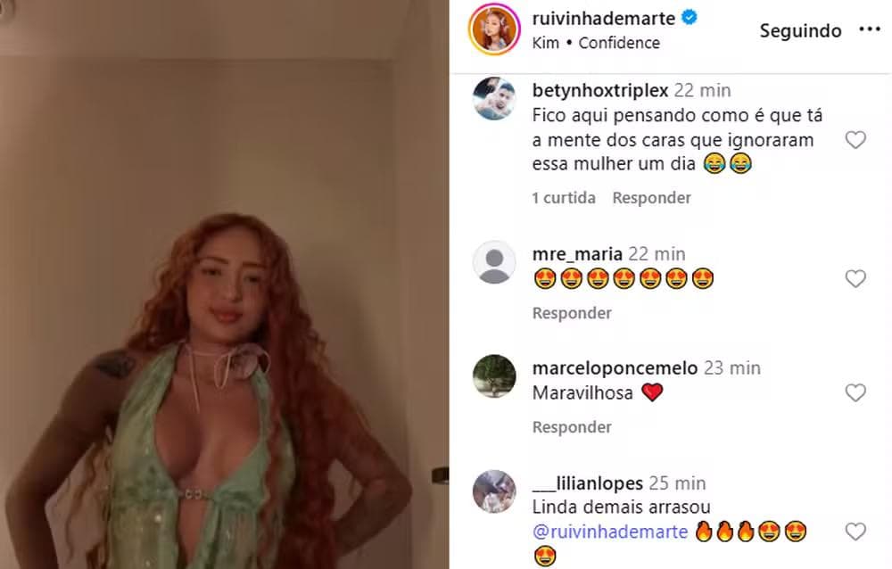 Ruivinha de Marte recebe elogios — Foto: Reprodução/Instagram