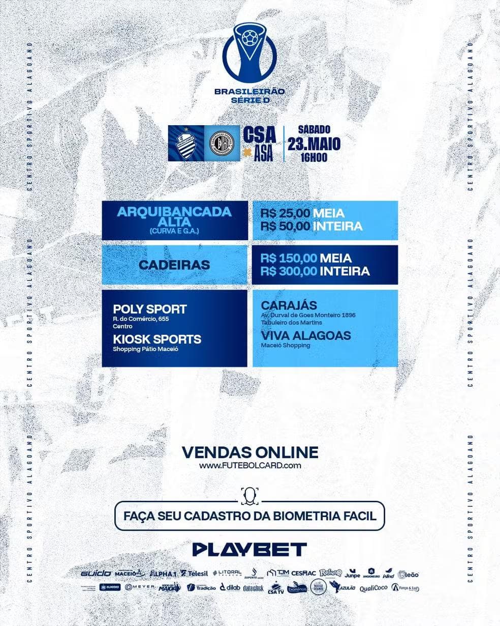 Venda de ingressos para CSA x ASA — Foto: ASCOM CSA