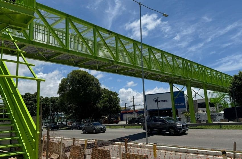 Passarela do Canaã chega à reta final das obras. Foto: Ascom Seminfra