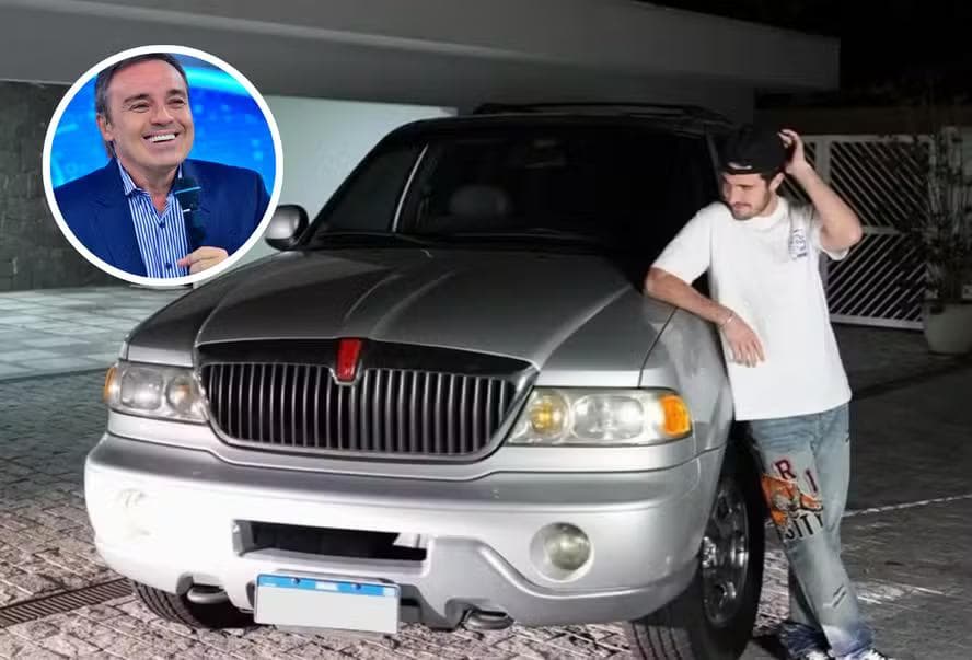 João Augusto abre garagem de Gugu e exibe carro raro dos anos 2000: 'O favorito do meu pai' — Foto: Reprodução/Instagram